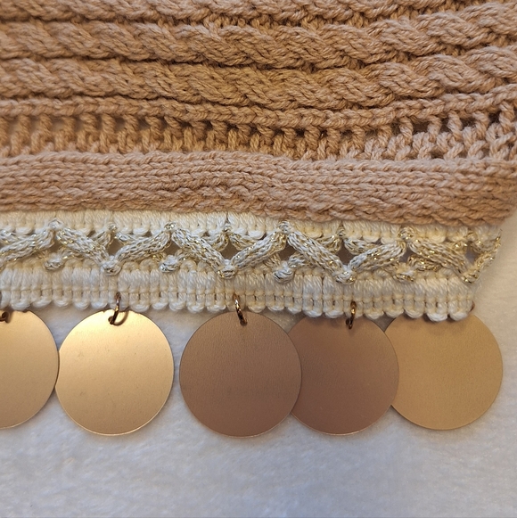 NWT- Cider Tan Knit Bralette with Gold Accents - Picture 5 of 11